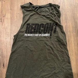 Military Green Women's Workout Tank Top Muscle Shirt Redcon1